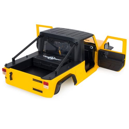 313mm Wheelbase Hard Plastic Pickup Body Shell Unassembled Kit for 1/10 RC Crawler Car Axial SCX10 90046 Jeep Wrangler (Yellow) - color: Yellow
