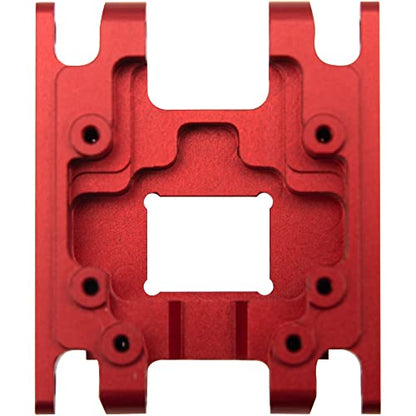 ShareGoo Aluminum Skid Plate Skidplate Transmission Gearbox Mount Compatible with Traxxas TRX4M 1/18 RC Crawler Car Upgrades Parts (Red) - color: Red
