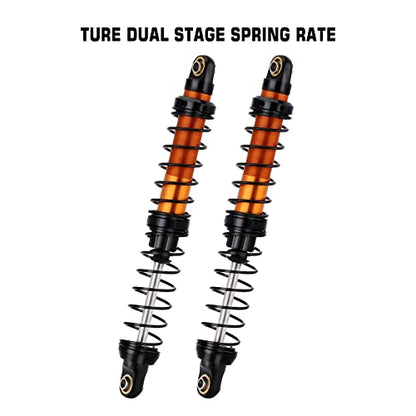 INJORA RC Shock Absorber 4pcs RC Damper for 1/10 RC Crawler Car Axial SCX10 90046 AXI03007 TRX4 TRX6 (110mmm) - size: 110mm