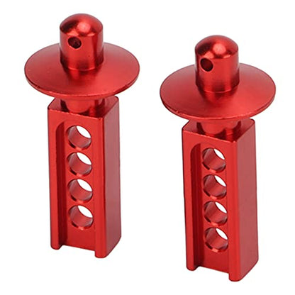 plplaaoo Aluminum RC Car Body Post 2Pcs Shell Holder Mounts for Mini E Revo Slash 1:16 Scale RC Upgrade Parts Accessories Blue (Red) - color: Red