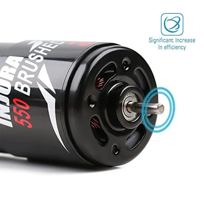 INJORA 550 3-Slot Waterproof Brushed Motor for 1/10 RC Car（55T） - size: 55T