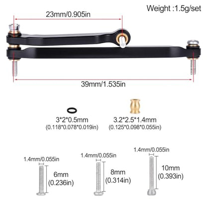 Aluminum Steering Links for 1/30 Axial SCX30 RC Crawler Car Upgrade Parts (Red Steering Link) - color: Red Steering Link