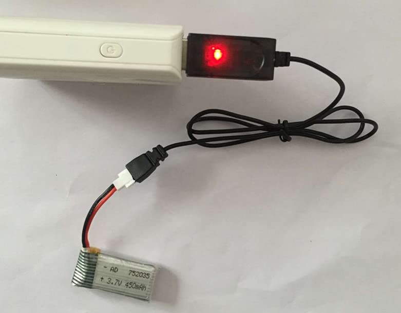 Fielect 1pcs JST-2P USB Charger Cable 4.8v 250MA Output Ni-Cd Ni-Mh Battery Pack for RC Excavator RC Cars - color: 1pcs