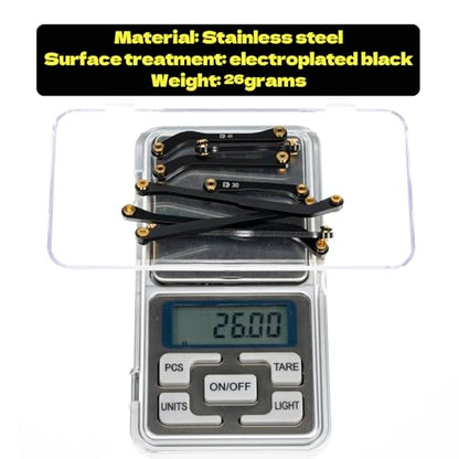 High Clearance Links Set for SCX24 GX470, Steel Links Set, Upgrade Parts for SCX24, 1/24 RC Crawler Car Upgrade Accessories, Black - size: For GX 470