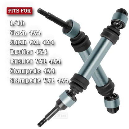RC Drive Shaft CVD Axles Upgrades Part for 1/10 Slash VXL 4X4,Rustler VXL 4X4,Stampede VXL 4X4,#45 Steel Front Rear Driveshaft with Hex,Titanium - color: Titanium - Upgrades