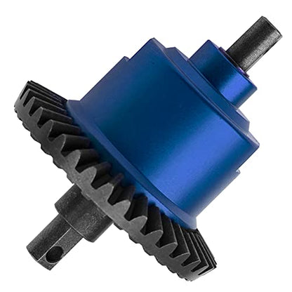 2Pcs Vgoohobby Metal Front/Rear Differential Set Diff. Complete Kit Upgrade Parts Compatible with Traxxas Slash 4X4 VXL Stampede 4X4 VXL Rustler 4X4 VXL HQ727 1/10 RC Car (Blue) - color: Blue