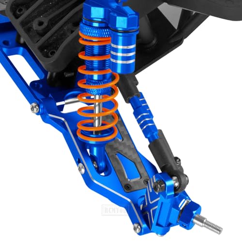 RC Alloy Suspension Arms w/Tie Bar Upgrades Part for 1/10 Slash 2WD,Slash 2WD VXL,4PCS RC Aluminum Front Rear A Arms Hop Ups,Navy Blue