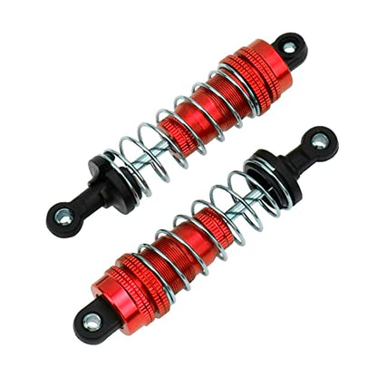 2Pcs Vgoohobby Aluminum Alloy Shock Absorber Damper Suspension Upgrade Parts Compatible with WLtoys 144001 1/14 RC Car Buggy (Red) - color: Red