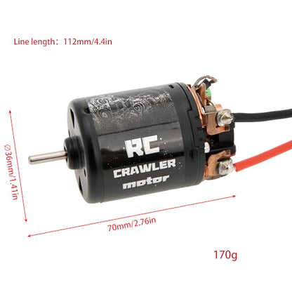 MEUS Racing 540 Brushed Motor 13T Motor for 1/10 Axial SCX10 SCX10 Pro Capra 1.9 UTB Traxxas TRX4 RC Cralwer Car (13T)