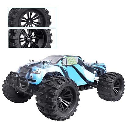 HobbyPark Pre-Glued 2.8" 12mm Hex 1/10 Scale RC Truck Tires and Wheels for Brushless Traxxas Rustler 4x4 VXL Stampede 4x4 2WD Redcat Volcano EPX Pro S30 Blackout XTE Pro(4-Pack)