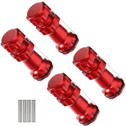 Aluminum 17mm Wheel Hub Hex 30MM Extension Adapter with Pins + O Ring for 1/8 HSP RC Hobby Car Buggy Monster Truck 2 Sets(Red) - color: Red
