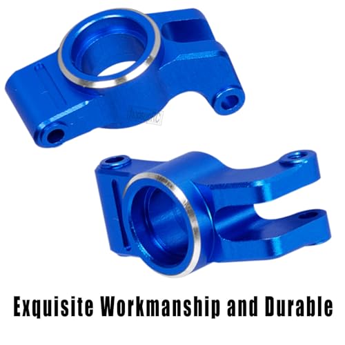 RC Aluminum Front Steering Block Knuckles & C-Hubs Caster Blocks & Rear Hubs Upgrades Parts for 1/18 Granite Grom Mega 380 Brushed 4x4 Monster Truck RTR.Navy Blue(4PCS) - color: Navy Blue(for 1/18)
