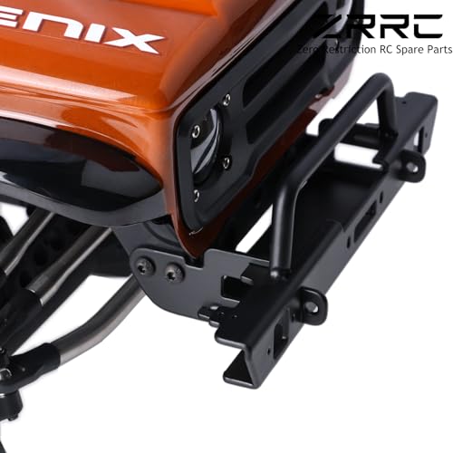 Steel Front Flat Bumper Kit Compatible with Vanquish VP VS4-10 Phoenix 1/10 RC Crawler, Heavy 45# Steel Front Bumper Upgrade for 1/10 RC Rock Crawler - style: Front