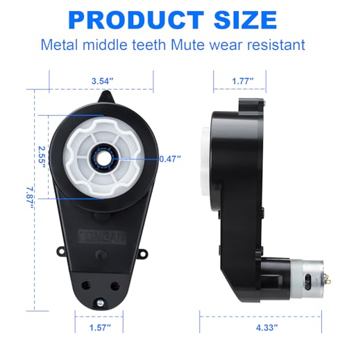 24V Powered Wheels Motor Upgrade 2PCS RS555 High Speed 40000RPM | Powered Wheels Motor Compatible with Most Ride On Toys, Kids Electric Cars for Powered Wheels Replacement Parts