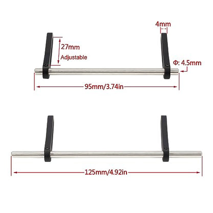 AMK RC Bumper Aluminum Alloy Modular 1/10 RC Crawler Bumper Front Rear Bull Bars for 1/10 RC Crawler LCG Rigs Builds TRX4 SCX10 Gspeed Power Wagon Body DIY (1/10 RC Crawler Bumper Black)