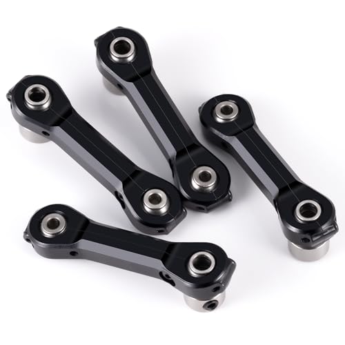 4Pcs Aluminum Anti-Roll Sway Bar Suspension Arm Linkage，Black | Upgrade Parts, For 1/5 Losi DBXL 2.0 RC Car - color: Black
