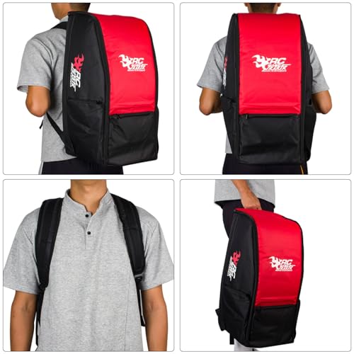  RC Backpack,RC Car Storage Bag,Multi Pockets Duffel Bag Carrying Case for 1/8 & 1/10 RC Car SCX10 Capra Wrangler TRX4 E-REVO VS4 BRX01 TF2 D90 CC01 YK4082 RGT EX8619 (Red) - color: Red