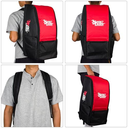  RC Backpack,RC Car Storage Bag,Multi Pockets Duffel Bag Carrying Case for 1/8 & 1/10 RC Car SCX10 Capra Wrangler TRX4 E-REVO VS4 BRX01 TF2 D90 CC01 YK4082 RGT EX8619 (Red) - color: Red