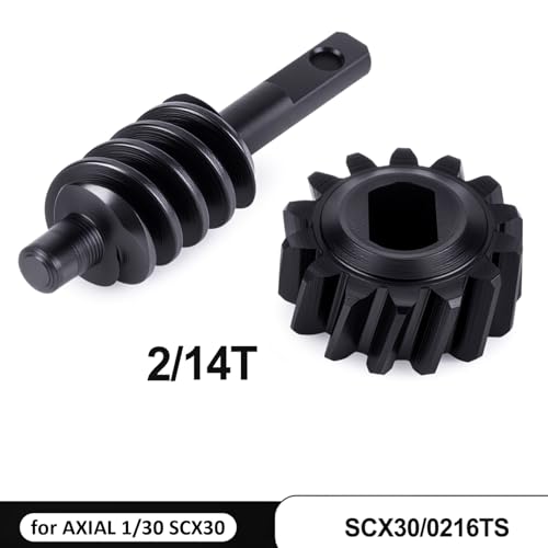 GOUPRC 2/14T RC Differential Gear Worm Gear Set for SCX30 1/30 Axial RC Crawler Upgrades - style: 2/14T