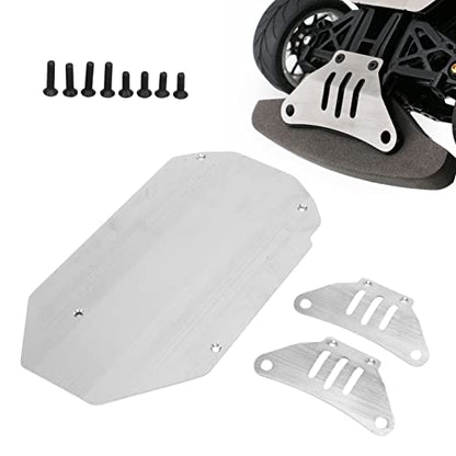 Stainless Steel Chassis Armor Set, 3 Pieces RC Car Guard Skid Plate for TT02 1/10 RC Car, Crawler Modification Part Accessories, Front Center Rear Chassis