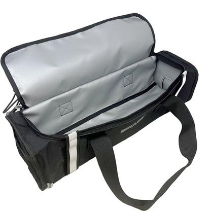 Battery Rack And Carry Bag For Ebike - Flame Resistant Material With Inner Liner And Foam Protection For Extra Ride Storage