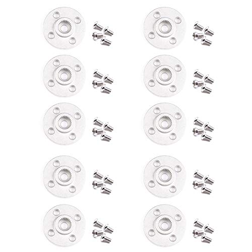 Treedix 10 pcs Servo Arm Horn Metal Aluminum 25T Servo Dics Compatible with Standard Steering Gear Servo Motor MG995 MG996