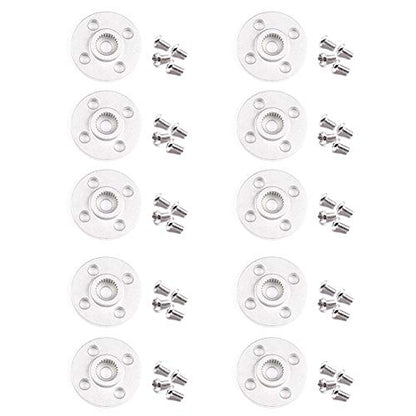 Treedix 10 pcs Servo Arm Horn Metal Aluminum 25T Servo Dics Compatible with Standard Steering Gear Servo Motor MG995 MG996