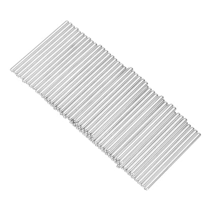 MECCANIXITY 80pcs 2mmx40mm Toys Shaft Round Rod Axles Drive Shaft for DIY RC Car Truck Boat Helicopter Model Part, Silver - size: 2mmx40mm