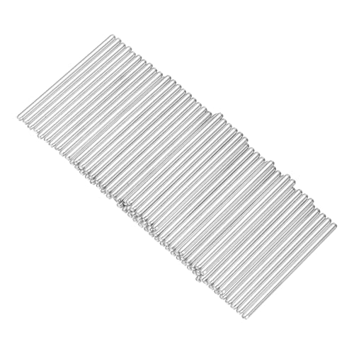 MECCANIXITY 80pcs 2mmx40mm Toys Shaft Round Rod Axles Drive Shaft for DIY RC Car Truck Boat Helicopter Model Part, Silver - size: 2mmx40mm