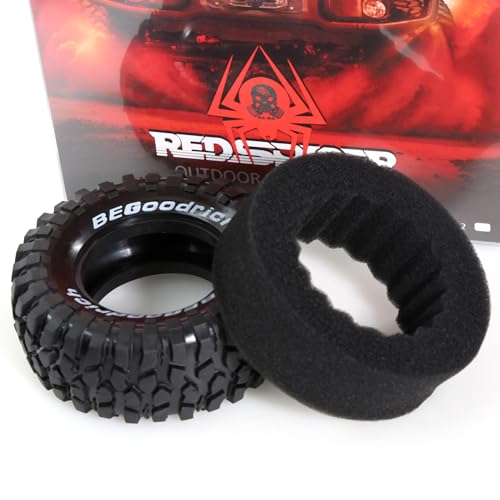 REDSPIDER 1.9'' Rock Crawler Tires OD 95mm/3.74'' (4PCS) For 1/12 RC Crawler MJX H12Y+ H12P Upgrade Replacement Tires (Tires) - color: Tires