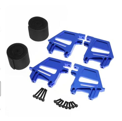 RC Crawlers Components For Traxxas 1/5 For X-Maxx 6S 8S Battery Holder Base Mount Tray With Strap RC Car Accessories Upgrade Replacement RC Car Parts(Blue)