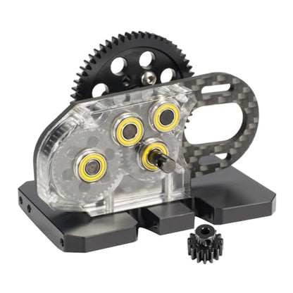 2Low LCG Transmission Overdrive Gearbox for 1/10 RC Crawler Axial SCX10 II III 90046 Capra TRX4 Upgrade Part