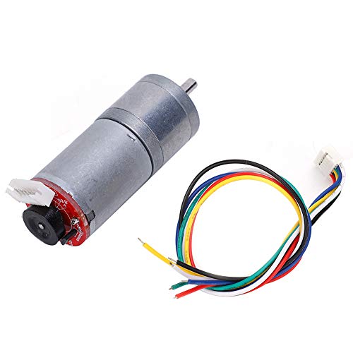 Gear Motor DC Geared Motor GA25 370 Brush Copper Stainless Steel Metal High Torque Speed Reduction Reversible for Robot Car Smart Devices DIY Users (DC12V 1200RPM) - size: DC12V 1200RPM
