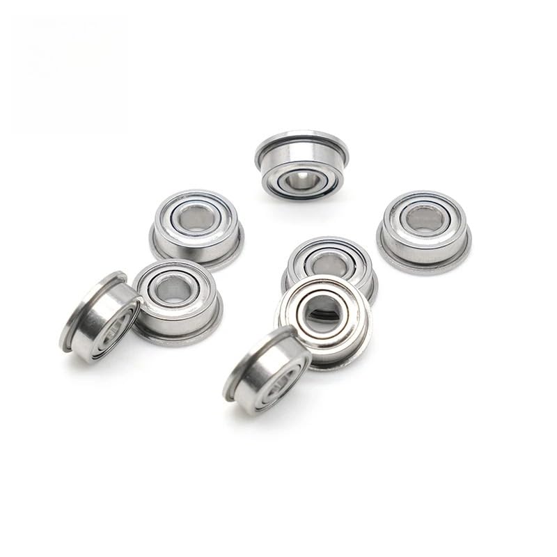 MF104ZZ Flange Bearing 4x10x4 mm ABEC-7 (10 PCS) Miniature Flanged MF104 Z ZZ Ball Bearings - size: MF104ZZ 4x10x4