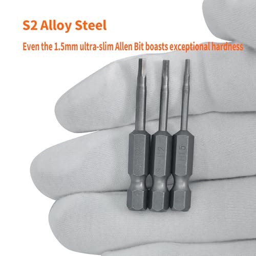 8Pcs RC Car Tools Set, JIS & Allen Bits, S2 Steel Magnetic Screwdriver Bits with Mini T-Handle Socket Wrench, 7mm Wheel Nut Tool for Tamiya Compatible Tools,RC Model Kits&Trucks