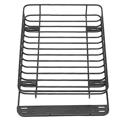 RC LED Light Luggage Rack, Metal Roof Rack with LED Light Bar for Simulation Climbing RC Car, Stainless Steel Durable Accessory for RC Vehicle Upgrade