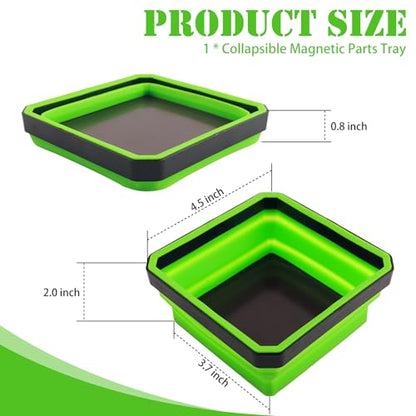 Magnetic Tray for Screws,Collapsible Magnetic Parts Tray with Double-Sided Base,Multifunctional Magnetics Tool Trays for Organizing Parts for Automotive Repair,Garage,Workshop