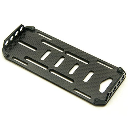 RC Battery Mount Plate, Carbon Fiber Battery Tray Protection Plate Black Battery Mounting Plate for Axial SCX10 CC01 F350 D90 1/10 RC Crawler Car Upgrades Accessories (Black) - color: Black