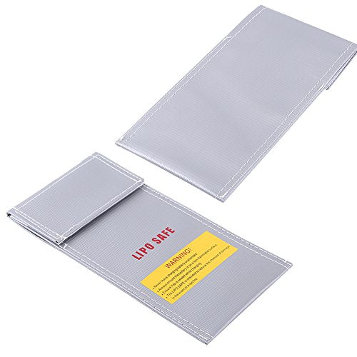 RC Lipo Guard Battery Safety Bag Explosion-Proof Charging Bag Protector 100x200mm for Safe Storage and Handling of Lithium Polymer Batteries