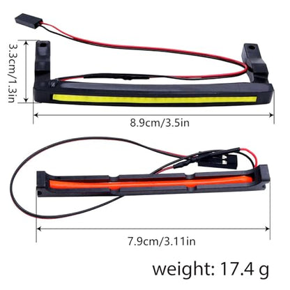 Front & Rear Light Assembly Kit 3-5V Input Pre-Wired Headlight & Taillight Suitable for Arrma Mojave Grom 1/14 RC Car