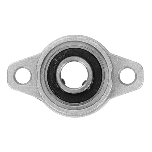 uxcell 2pcs KFL001 Pillow Block Bearings 12mm Bore Bearing Units Zinc Alloy Flange Mounted Bearing Housing, P6(ABEC3) - size: KFL001