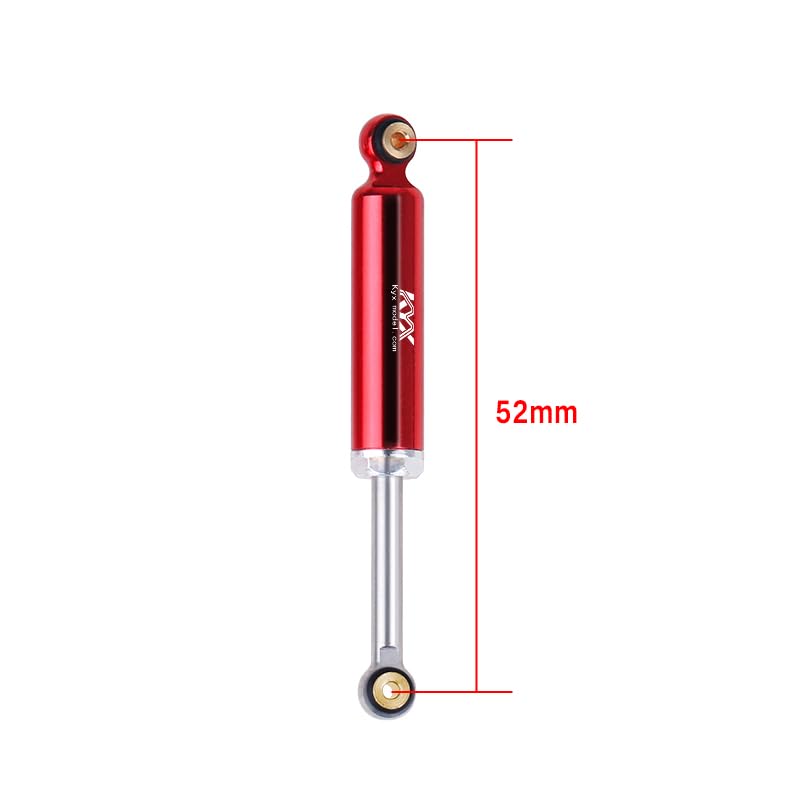 KYX Racing Aluminum Suspension Shock Absorber Inner Spring Shock 52mm Upgrades Parts Accessories for 1/24 RC Crawler Car Axial AX24 (4pcs), Red