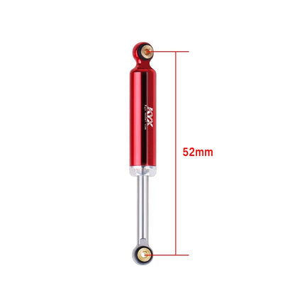 KYX Racing Aluminum Suspension Shock Absorber Inner Spring Shock 52mm Upgrades Parts Accessories for 1/24 RC Crawler Car Axial AX24 (4pcs), Red
