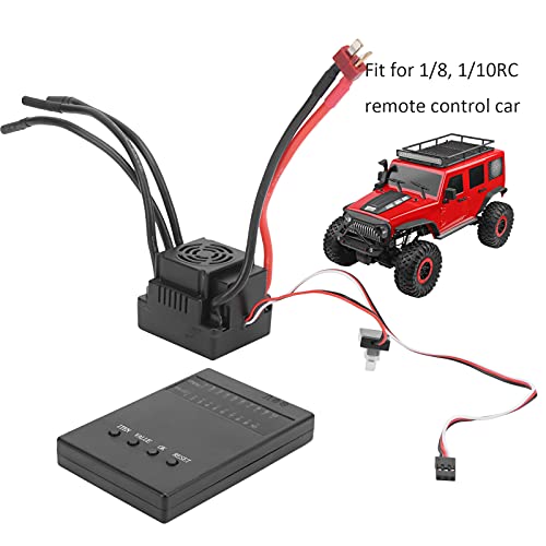 Waterproof 120A Brushless ESC for RC Car, Remote Control Car Brushless ESC with Programming Card, High Performance RC Accessory for 1/8 and 1/10 Scale, Compatible with
