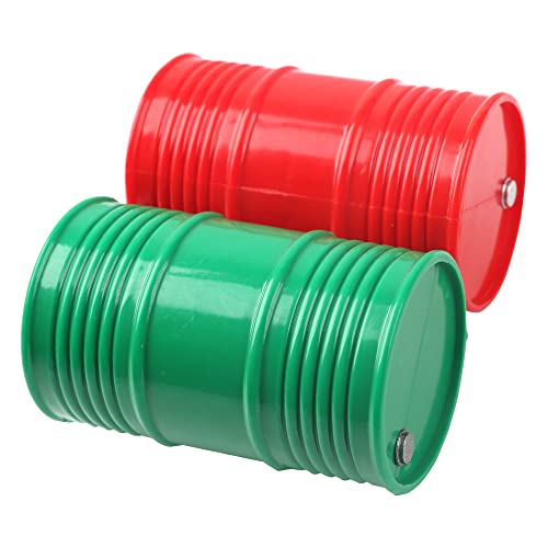 1/10 RC Decorations Accessories Plastic Oil Drum Fuel Tank Container Compatible with Traxxas TRX-4 Tamiya CC01 Axial SCX10 D90 Redcat HSP 90046 D110 1/10 RC Crawler Truck