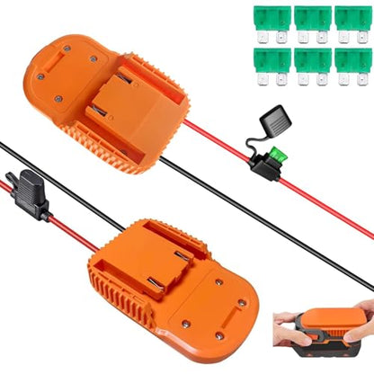 2 Pack Battery Adapter Fit for Rigid for AEG 18V Batteries - Battery Dock Connector with 14AW Wire & Fuse - style: for rigdgid Battery Adapter 2PCS