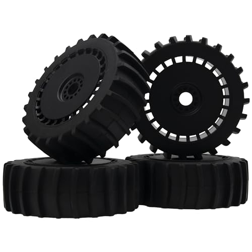 4PCS RC 1/8 Paddle Buggy Tires 17mm Hex Wheels Compatible with Arrma Typhon Traxxas Losi HPI Redcat Snow Sand Desert Tires 1/8 Off Road Buggy