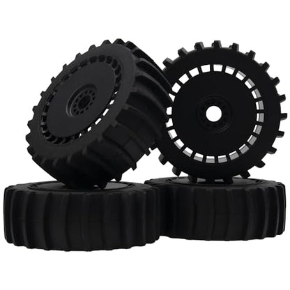 4PCS RC 1/8 Paddle Buggy Tires 17mm Hex Wheels Compatible with Arrma Typhon Traxxas Losi HPI Redcat Snow Sand Desert Tires 1/8 Off Road Buggy