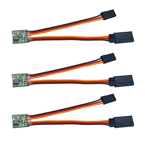 3Pcs Universal RC Servo Signal Reverser Rotation Inverter 5.0-6.0v Steering Gear Reverser for JR Futaba Aircraft Airplane Steering Gear RC Airplane Car Boat and Any Servos