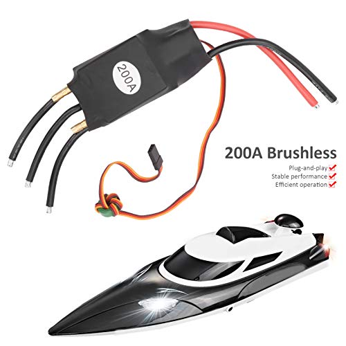 200A Electric Brushless Motor Controller,ESC Brushless Water Cooled Electric Speed Controller ESC for RC Boat Airboat Model